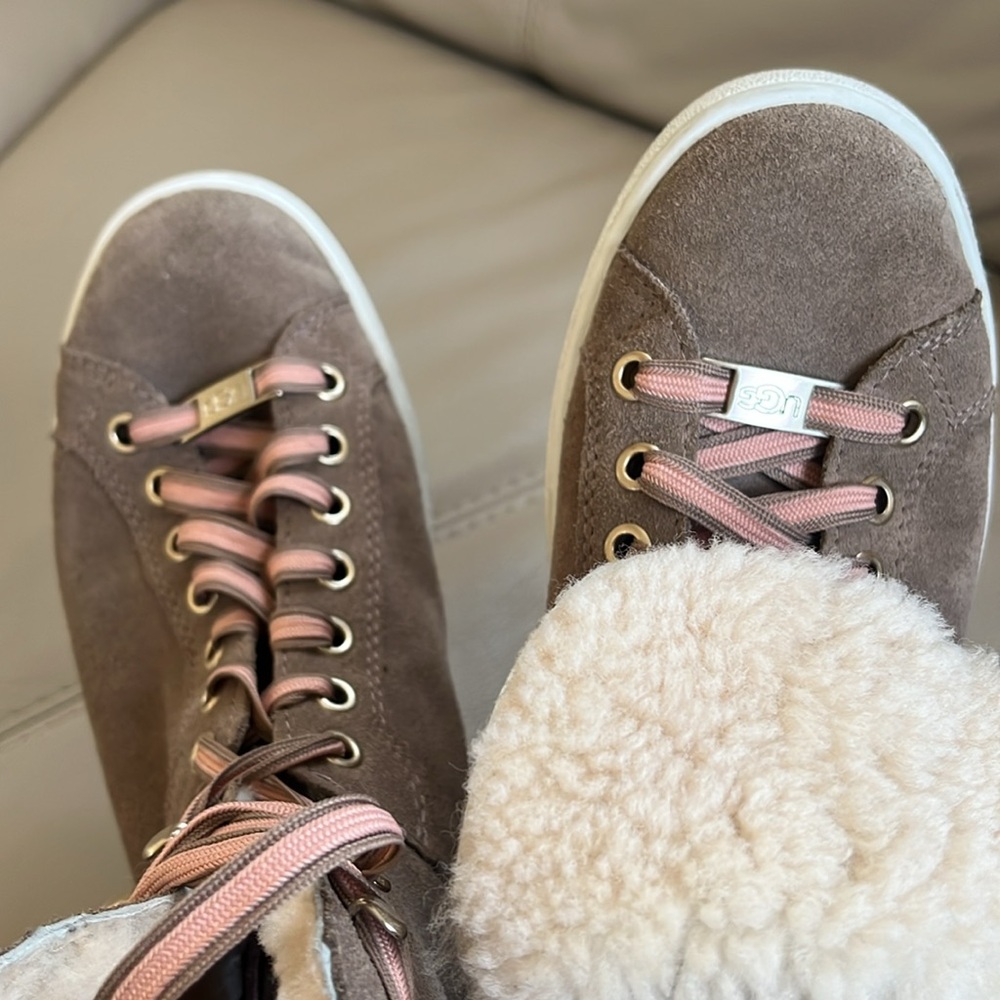 UGG Women's Tan High-Top Sneakers - Picture 8 of 9